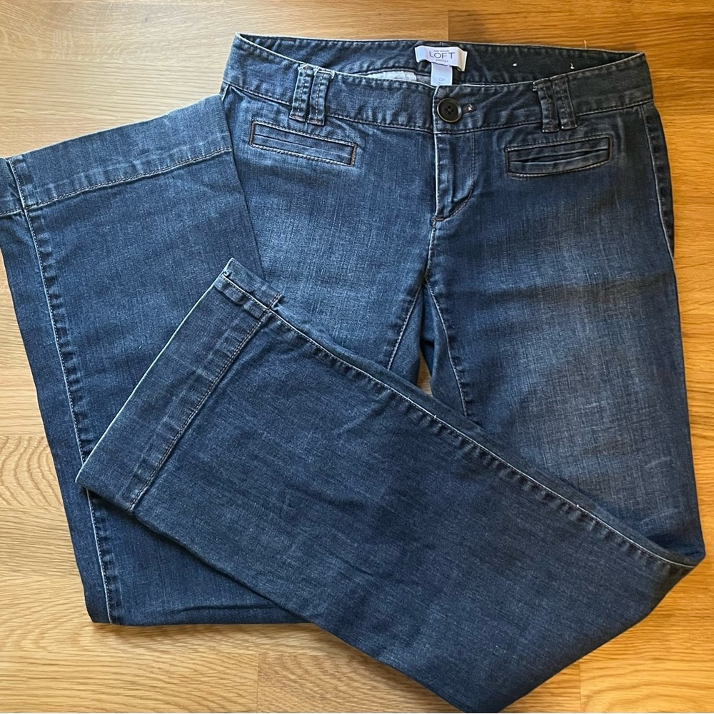 LOFT petite low rise bootcut jeans y2k